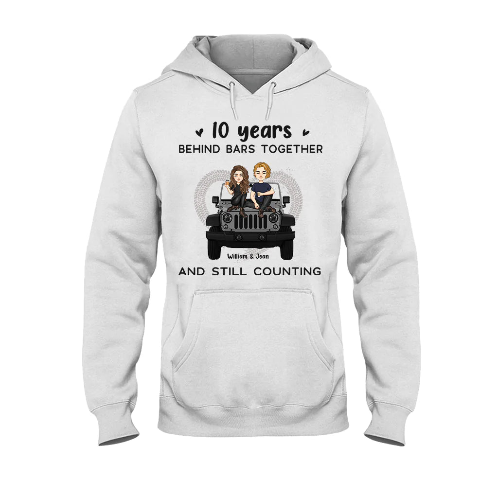 Years Of Life Behind Bars - Personalized Couple Car T-shirt and Hoodie