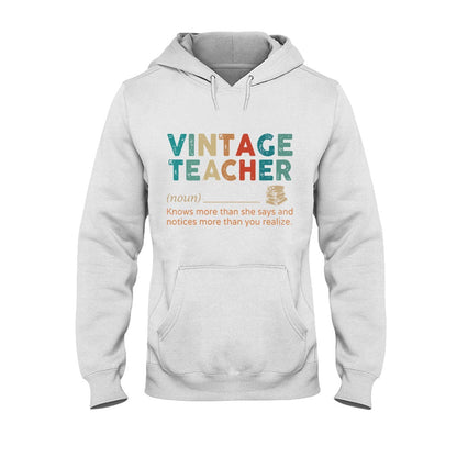 Vintage Teacher T-shirt And Hoodie 062021