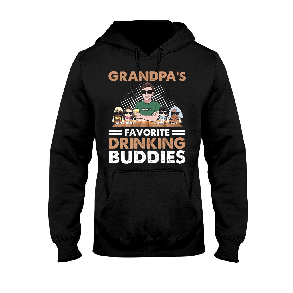 Grandpa's Favorite Drinking Buddies - Personalized Father's Day Kid Shirts