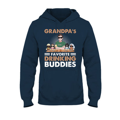 Grandpa's Favorite Drinking Buddies - Personalized Father's Day Kid Shirts