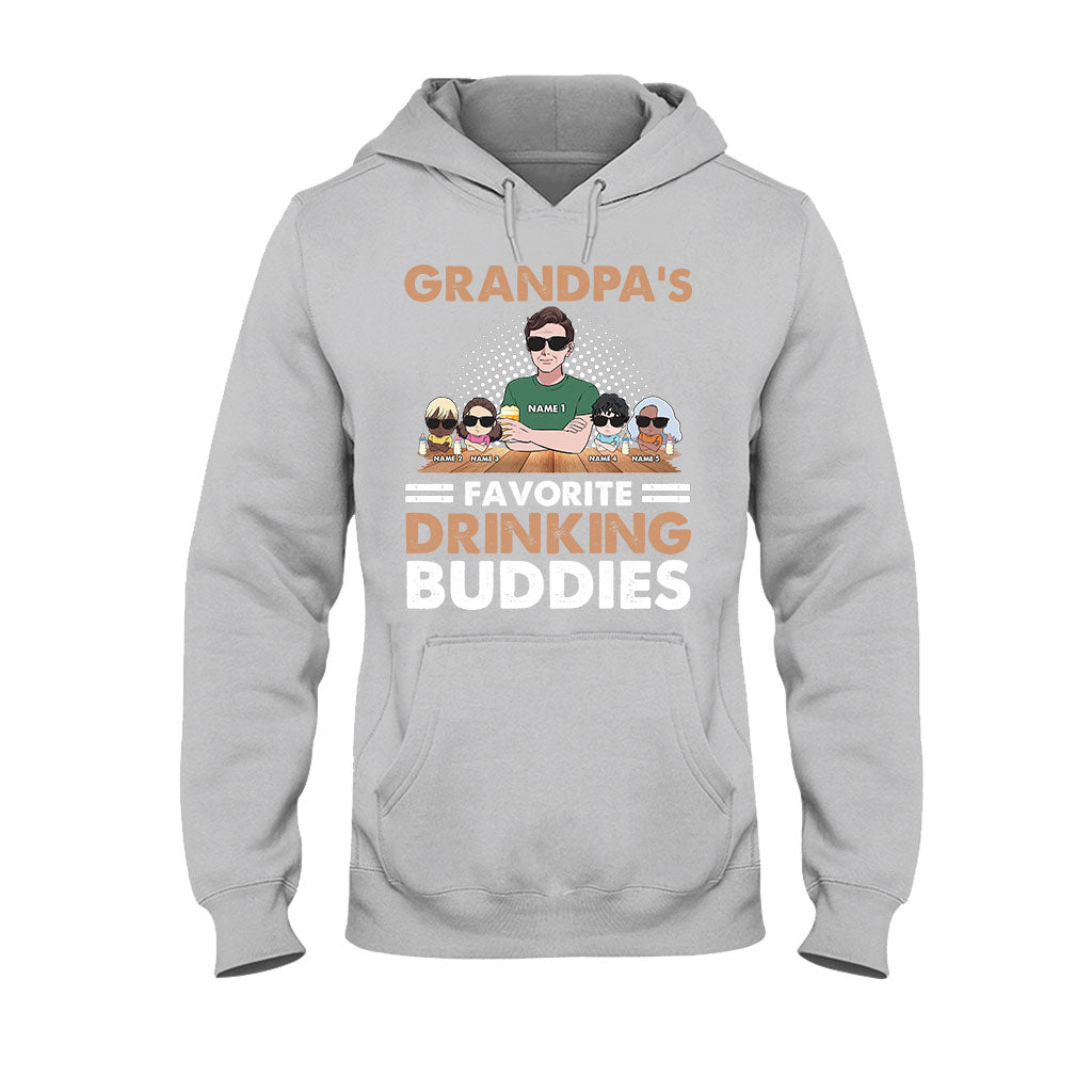 Grandpa's Favorite Drinking Buddies - Personalized Father's Day Kid Shirts