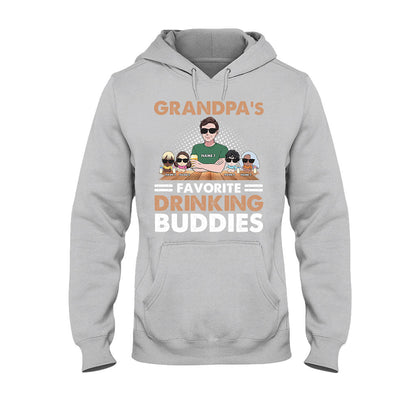 Grandpa's Favorite Drinking Buddies - Personalized Father's Day Kid Shirts