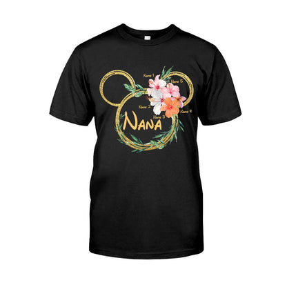 Tropical Mouse Ears Nana - Personalized Grandma T-shirt and Hoodie