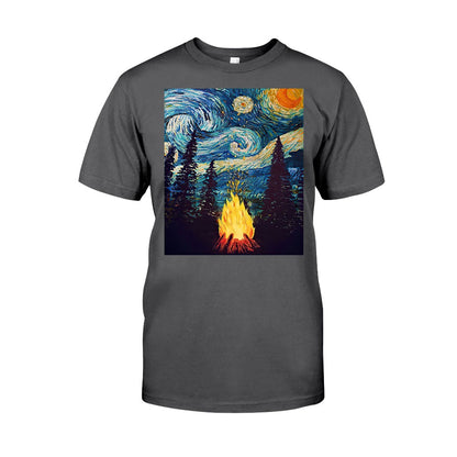 Campfire Starry Night - Camping T-shirt and Hoodie 112021