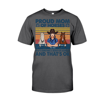 Proud Mom Of A Horse - Personalized T-shirt and Hoodie