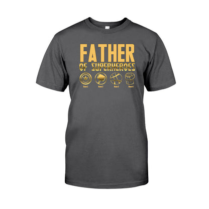 Father Of Superheroes - Personalized Father's Day T-shirt and Hoodie