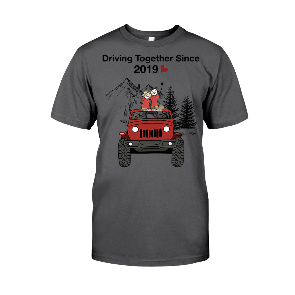 Driving Together Since - Personalized Couple Car T-shirt and Hoodie