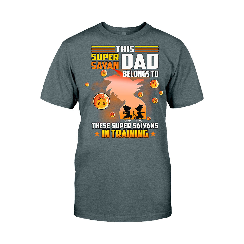 This Super Sayan Dad Belongs To Sayans In Training - Personalized Seven Balls T-shirt and Hoodie