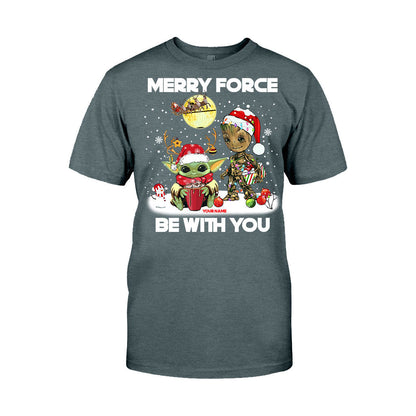 Merry Force Be With You - Personalized Christmas The Force T-shirt and Hoodie