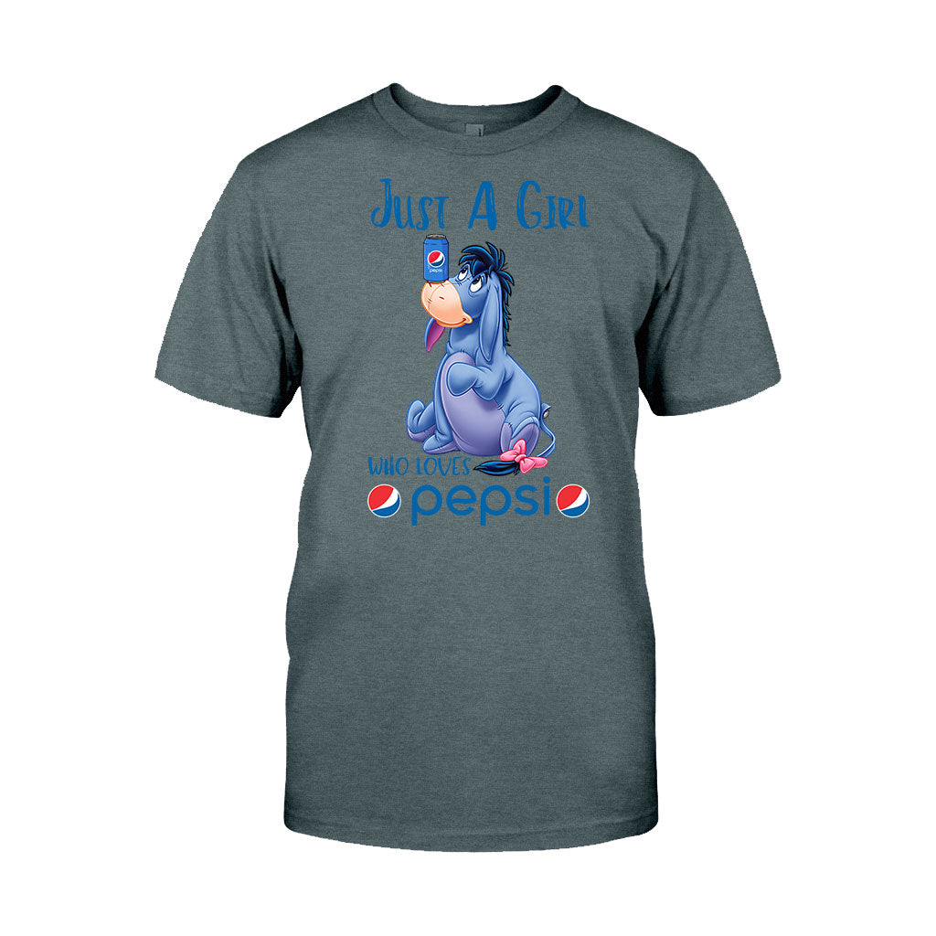 Just A Girl Who Loves - Blue Soft Drink T-shirt and Hoodie