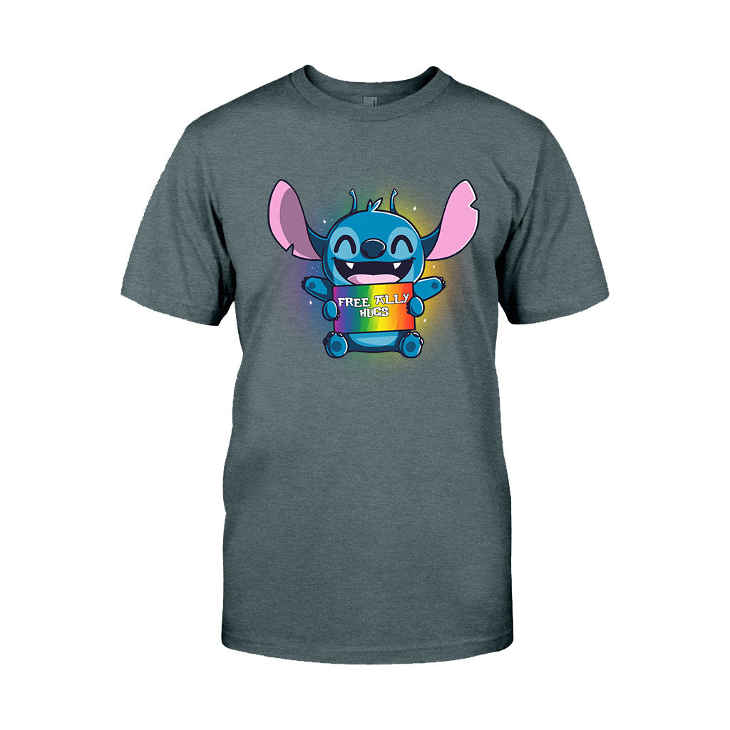 Free Ally Hugs - LGBT Support T-shirt and Hoodie