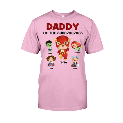 Daddy Of Superheroes - Personalized Father T-shirt and Hoodie