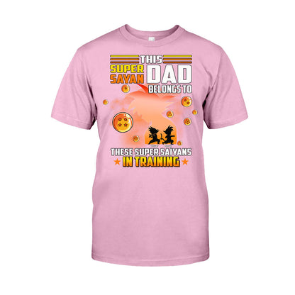 This Super Sayan Dad Belongs To Sayans In Training - Personalized Seven Balls T-shirt and Hoodie