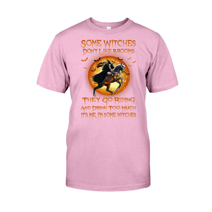 Some Witches Don't Like Brooms And Drink Too Much - Halloween Horse T-shirt and Hoodie