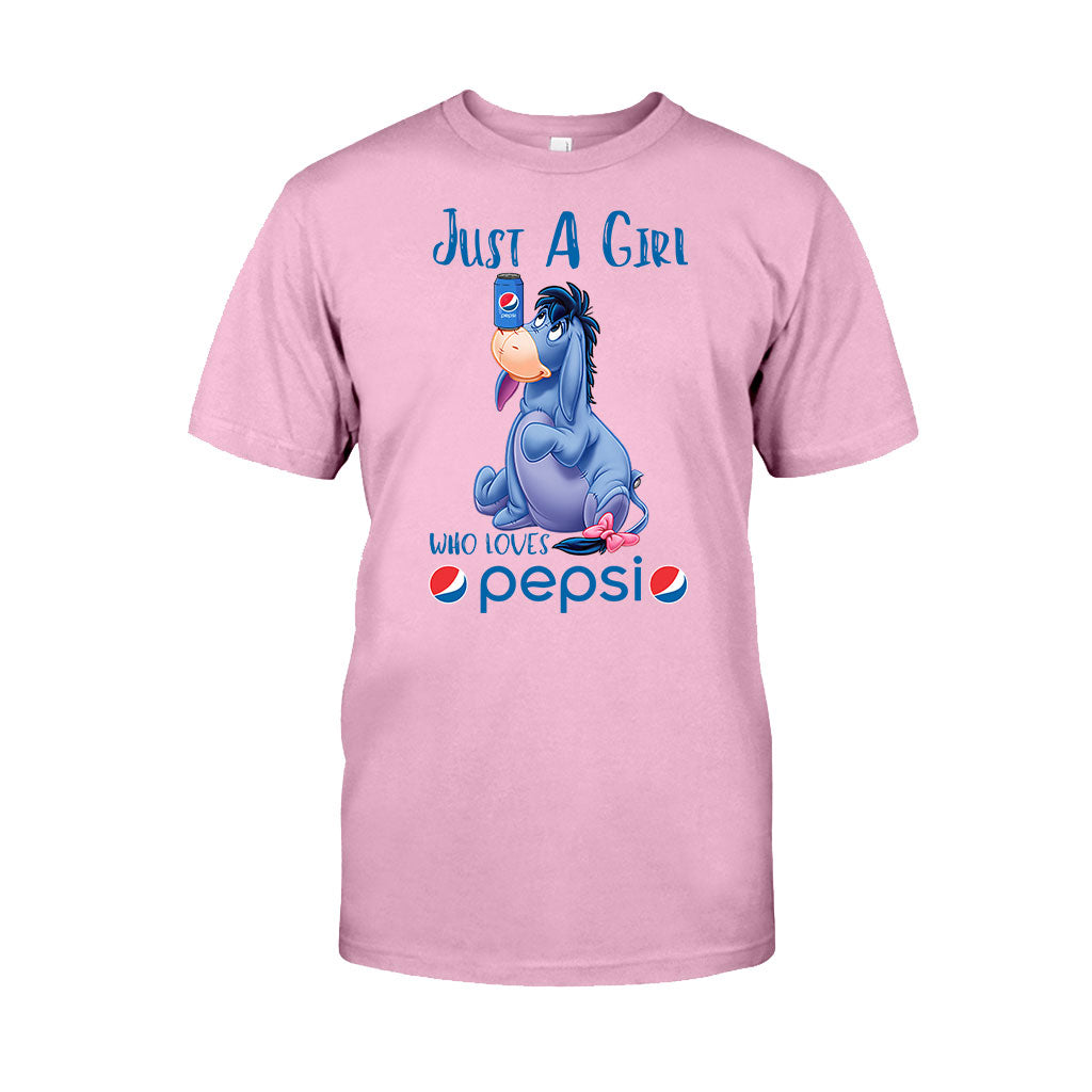 Just A Girl Who Loves - Blue Soft Drink T-shirt and Hoodie