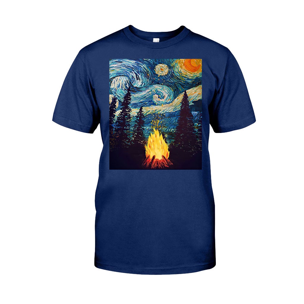 Campfire Starry Night - Camping T-shirt and Hoodie 112021