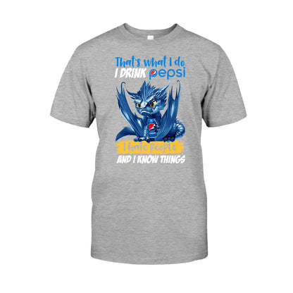 That's What I Do - Personalized Blue Soft Drink T-shirt and Hoodie