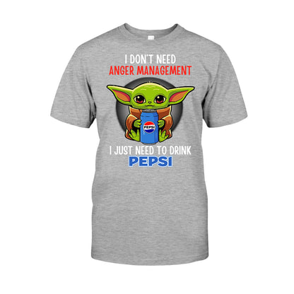 I Don't Need Anger Management Blue Soft Drink T-shirt and Hoodie