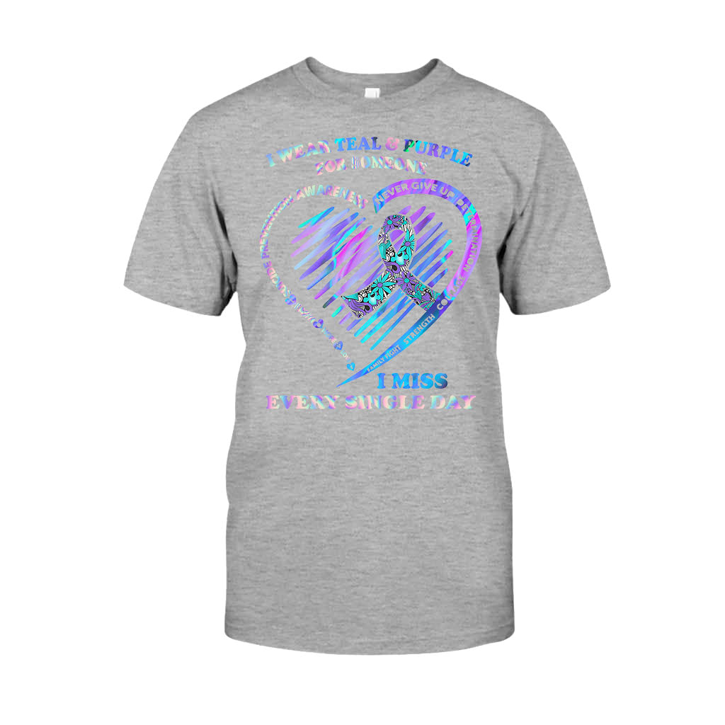 I Wear Teal And Purple - Suicide Prevention T-shirt and Hoodie