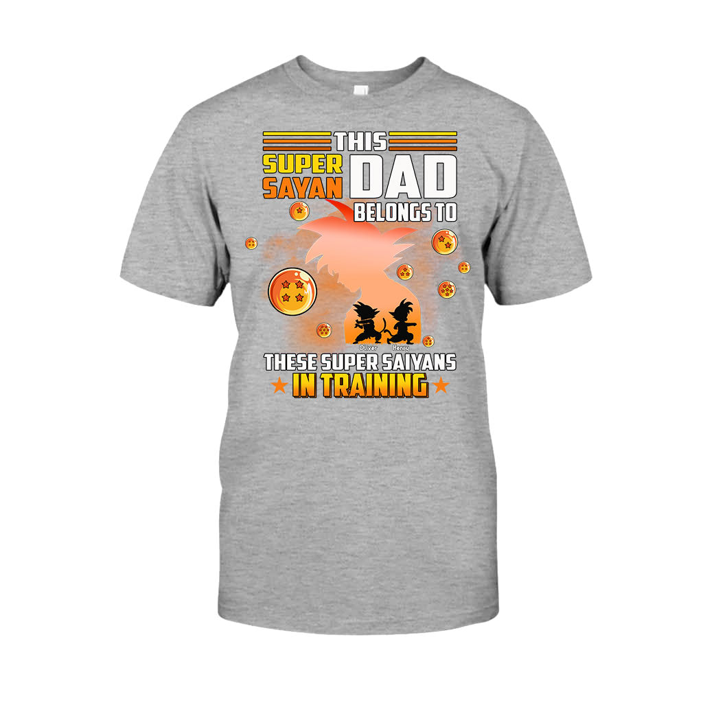 This Super Sayan Dad Belongs To Sayans In Training - Personalized Seven Balls T-shirt and Hoodie