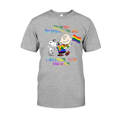 I'm Brave I'm Bruised - LGBT Support T-shirt and Hoodie