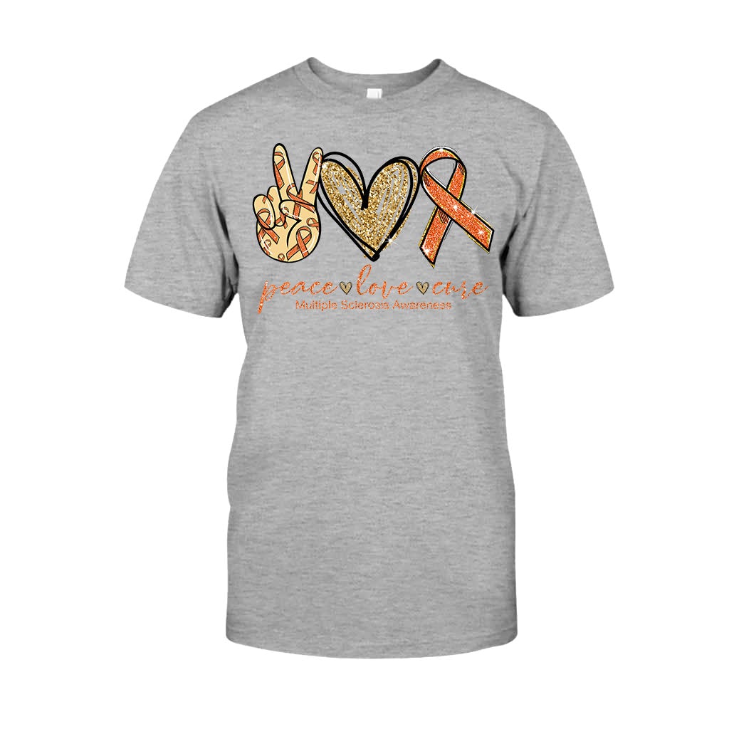 Peace Love Cure  - Multiple Sclerosis Awareness T-shirt And Hoodie 092021