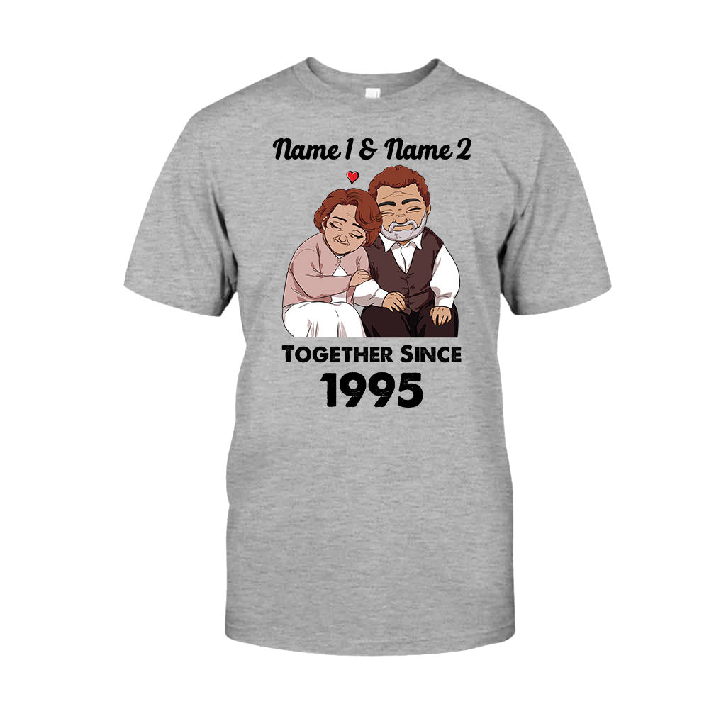 Husband And Wife Together Since - Personalized Couple T-shirt and Hoodie