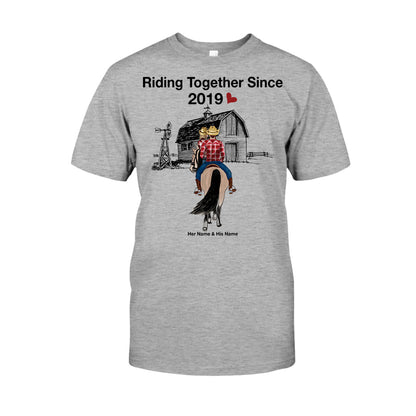 Riding Together Since - Personalized Couple Horse T-shirt and Hoodie