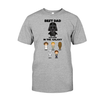 Best Dad In The Galaxy - Personalized Father's Day The Force T-shirt and Hoodie