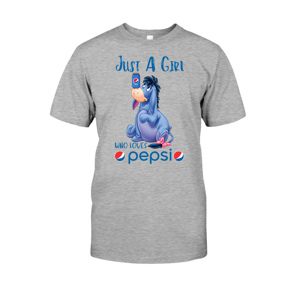 Just A Girl Who Loves - Blue Soft Drink T-shirt and Hoodie