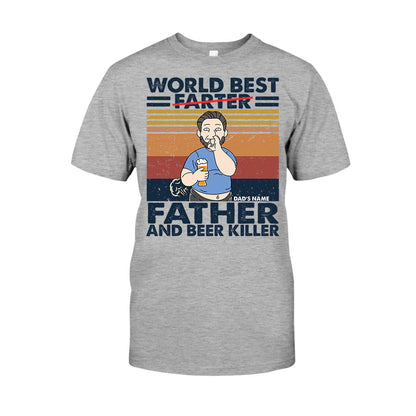 World Best Father - Father's Day Personalized T-shirt and Hoodie