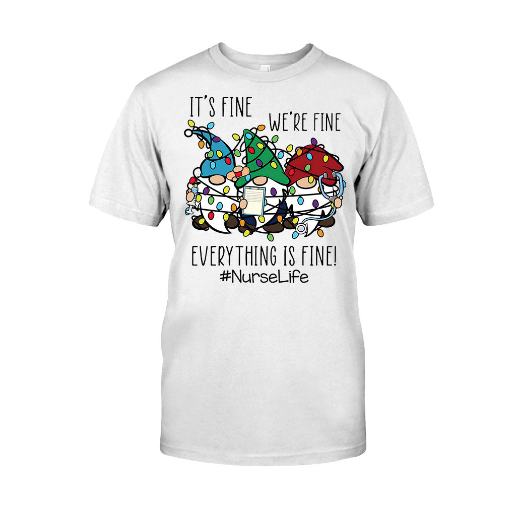 I’m Fine - Christmas Nurse T-shirt and Hoodie