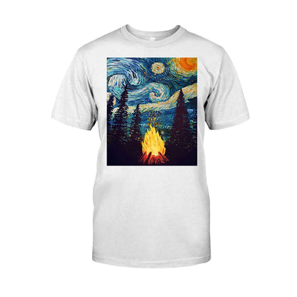 Campfire Starry Night - Camping T-shirt and Hoodie 112021