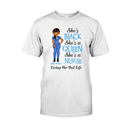 Black Nurse - Personalized Nurse T-shirt and Hoodie