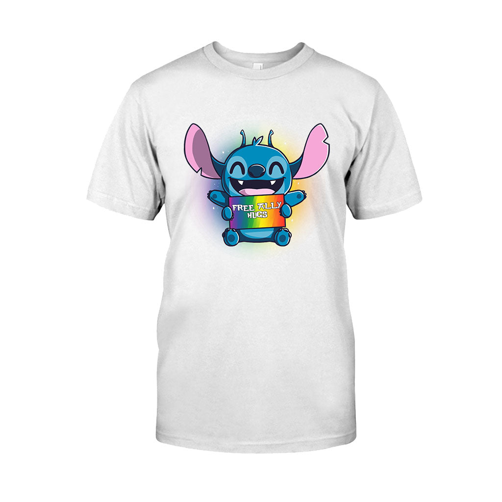 Free Ally Hugs - LGBT Support T-shirt and Hoodie