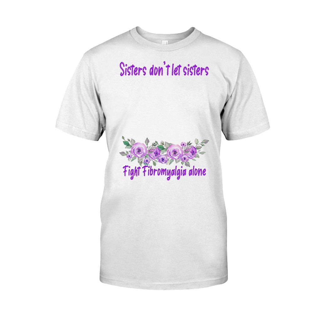 Sisters Don't Let Sisters Fight Epilepsy Alone - Personalized Fibromyalgia Awareness T-shirt and Hoodie