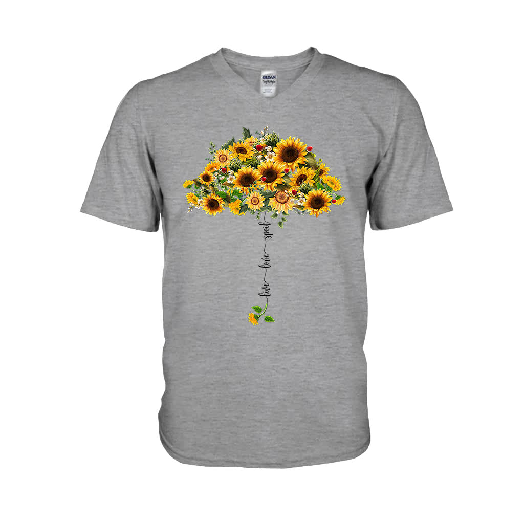 Live Love Spoil Sunflower Umbrella - Personalized Grandma T-shirt and Hoodie 1021