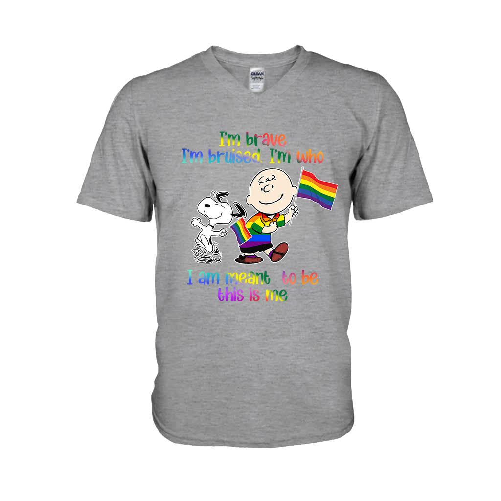 I'm Brave I'm Bruised - LGBT Support T-shirt and Hoodie