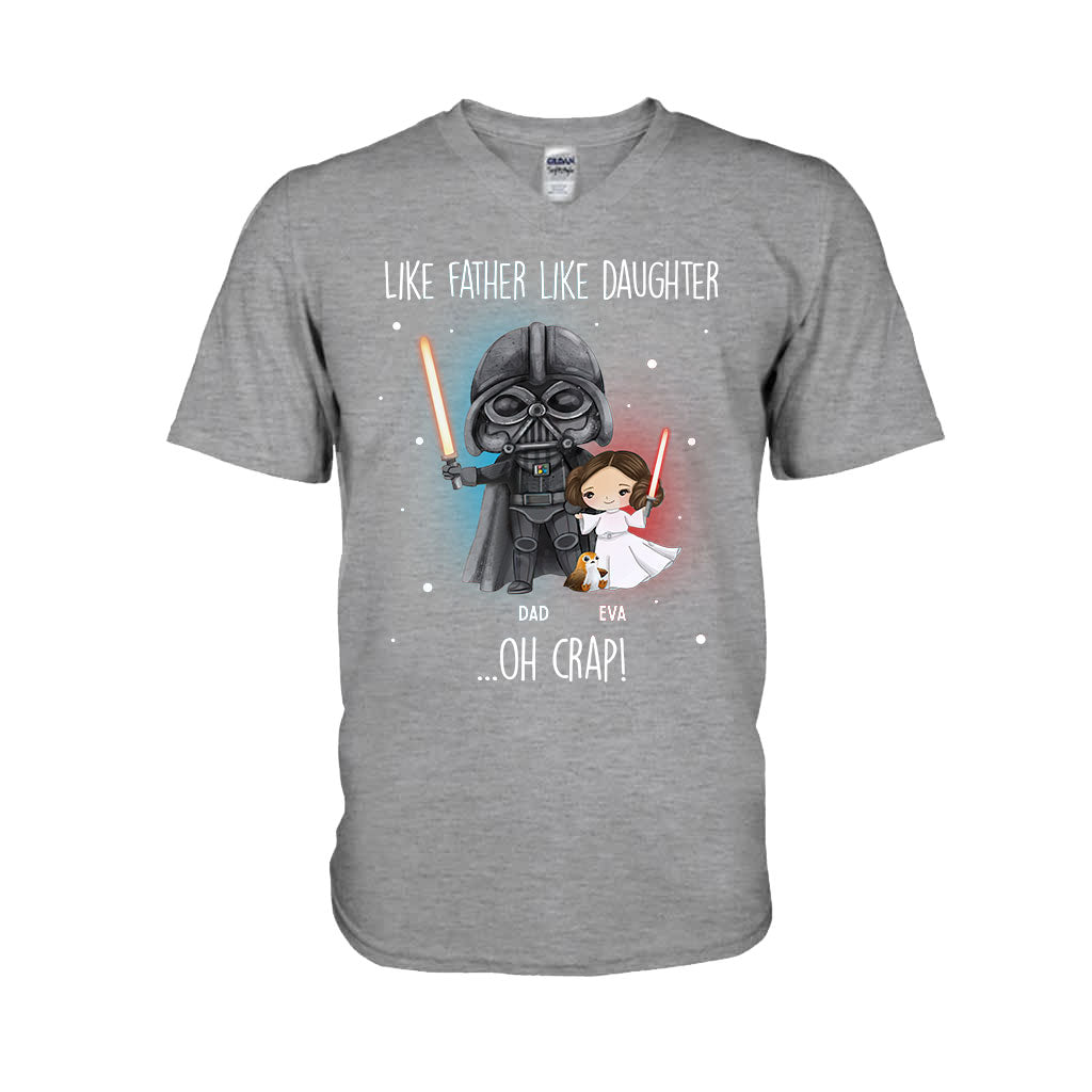 Like Father Like Daughter - Personalized The Force T-shirt and Hoodie