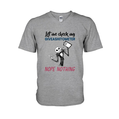 Check My Giveashitometer Nightmare T-shirt and Hoodie 102021