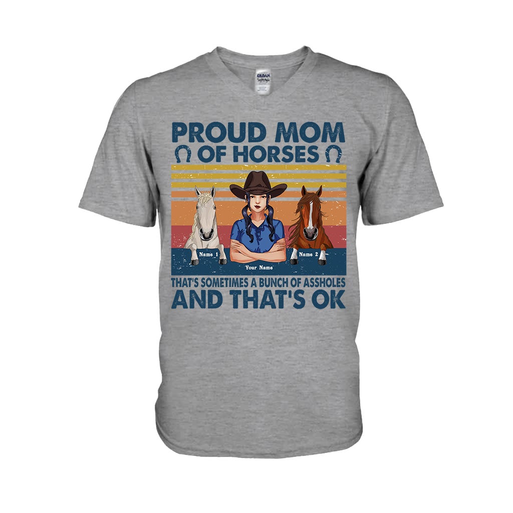 Proud Mom Of A Horse - Personalized T-shirt and Hoodie