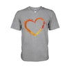 I Wear Orange For Someone I Love Heart - ADHD Awareness Personalized T-shirt And Hoodie