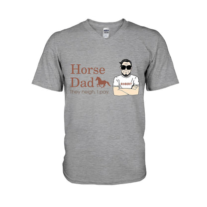 Horse Dad - Personalized Horse T-shirt and Hoodie