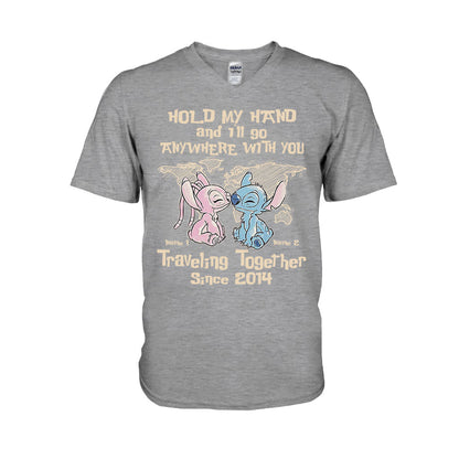 Hold My Hand - Personalized Couple Ohana T-shirt and Hoodie