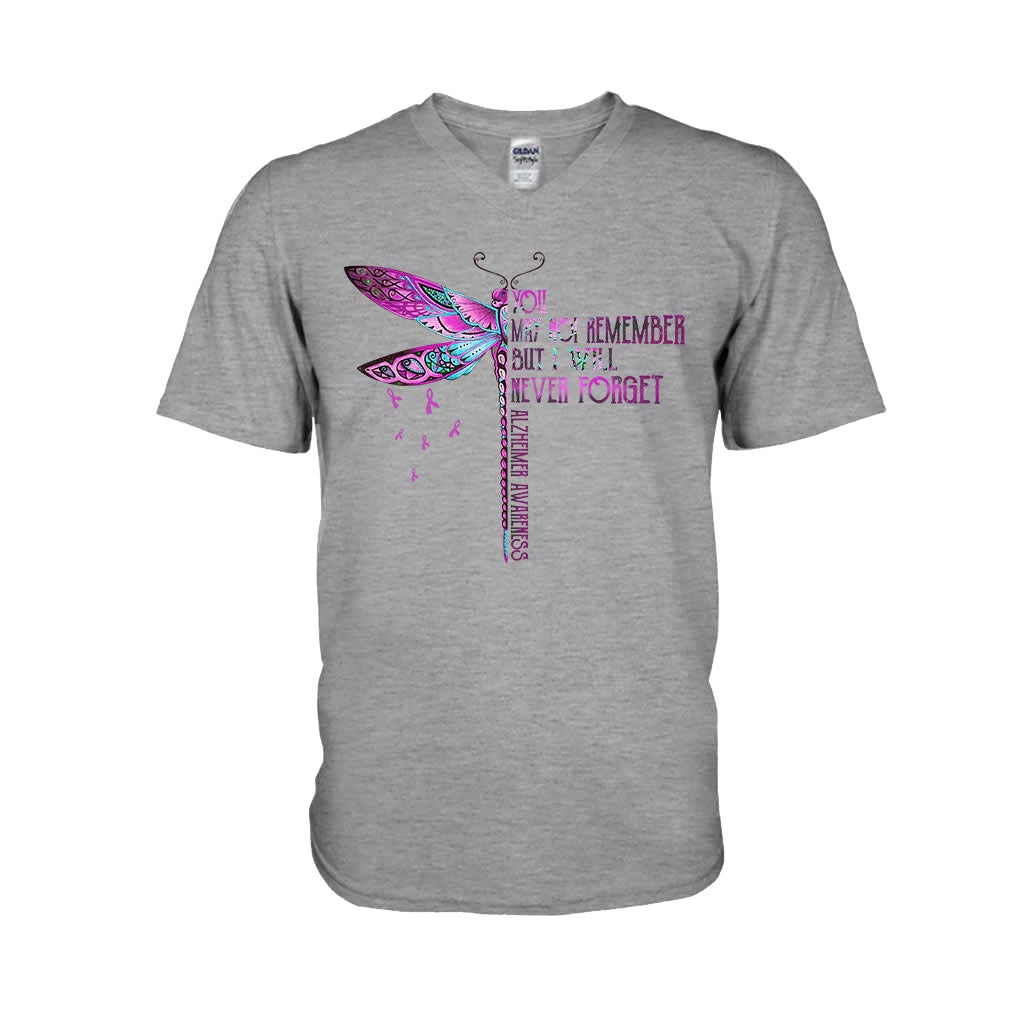 You May Not Remember Purple Dragonfly - Alzheimer Awareness T-shirt and Hoodie 102021