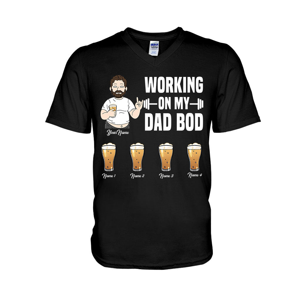 Working On My Dad Bod - Personalized Father's Day T-shirt and Hoodie