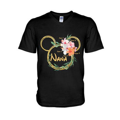 Tropical Mouse Ears Nana - Personalized Grandma T-shirt and Hoodie