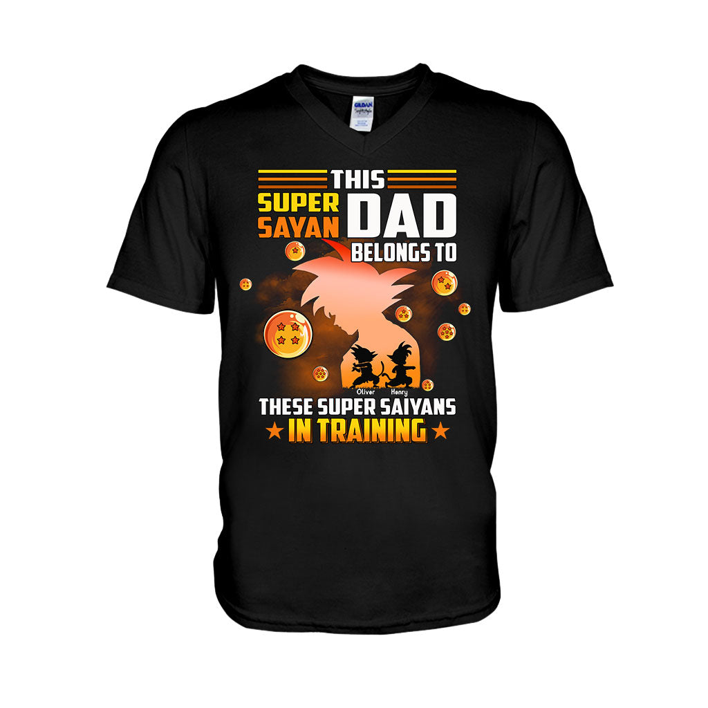 This Super Sayan Dad Belongs To Sayans In Training - Personalized Seven Balls T-shirt and Hoodie