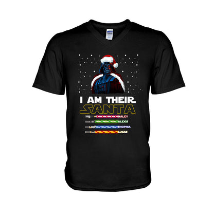 I Am Their Santa - Personalized Christmas Father T-shirt and Hoodie