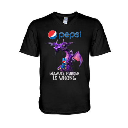 Because Murder Is Wrong - Personalized Blue Soft Drink T-shirt and Hoodie